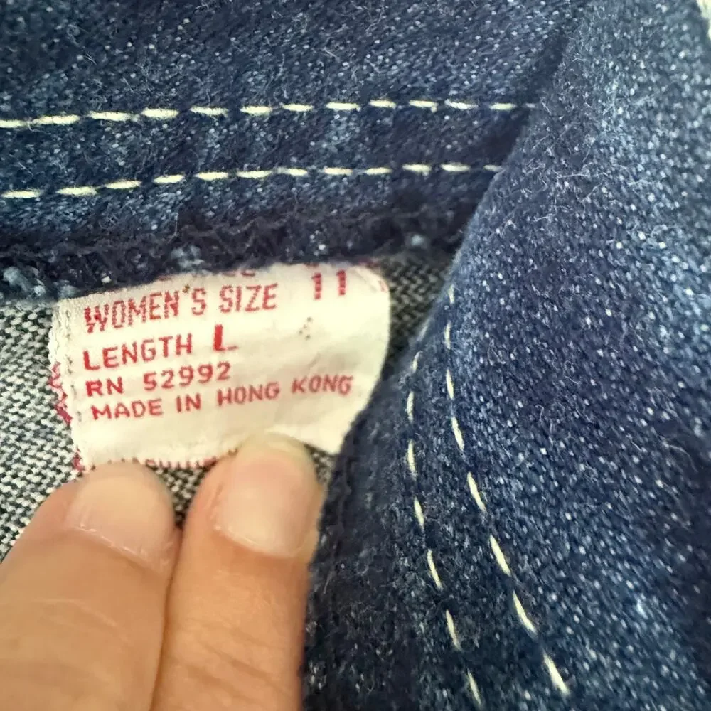 Y2K Vintage Jordache Jeans Straight Leg 80's SZ 11L  Dark Wash HEMMED 90'S